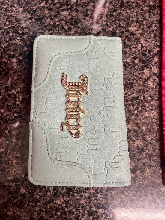 Juicy Couture Handbags - Juicy Couture Cream Card Wallet with Gold Script